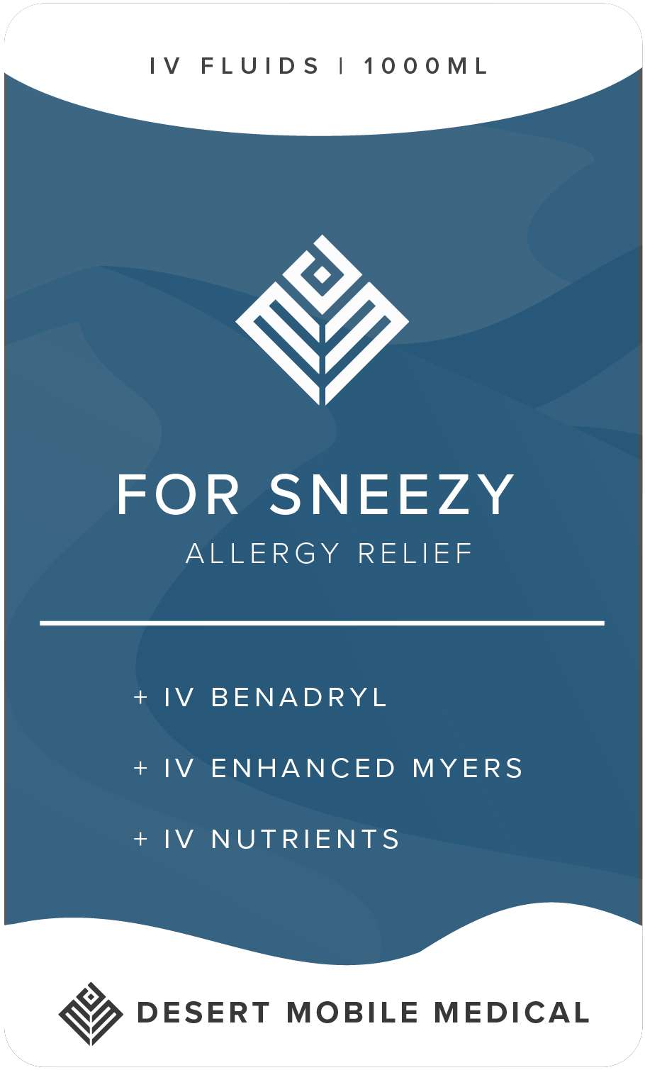 For Sneezy Allergy & Nasal Congestion from Nourish IV by Desert Mobile IV Drip Example