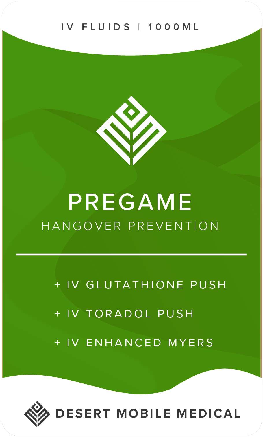 Pre Game Hangover Prevention from Nourish IV by Desert Mobile IV Drip Example